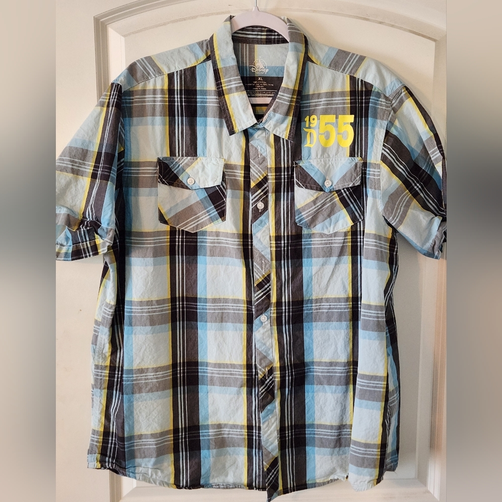 Disney Parks Authentic Walt Disney World Button Up Dress Shirt Mens Sz XL